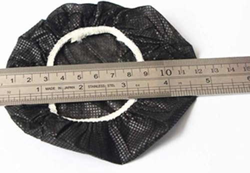 Paquete de 100 fundas elásticas negras para auriculares sanitarios no tejidos, almohadillas higiénicas para auriculares, almohadillas para
