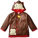 Skip Hop Zoo Little Kid and Toddler Hooded Rain Jacket, Medium, Multi Marshall Monkey