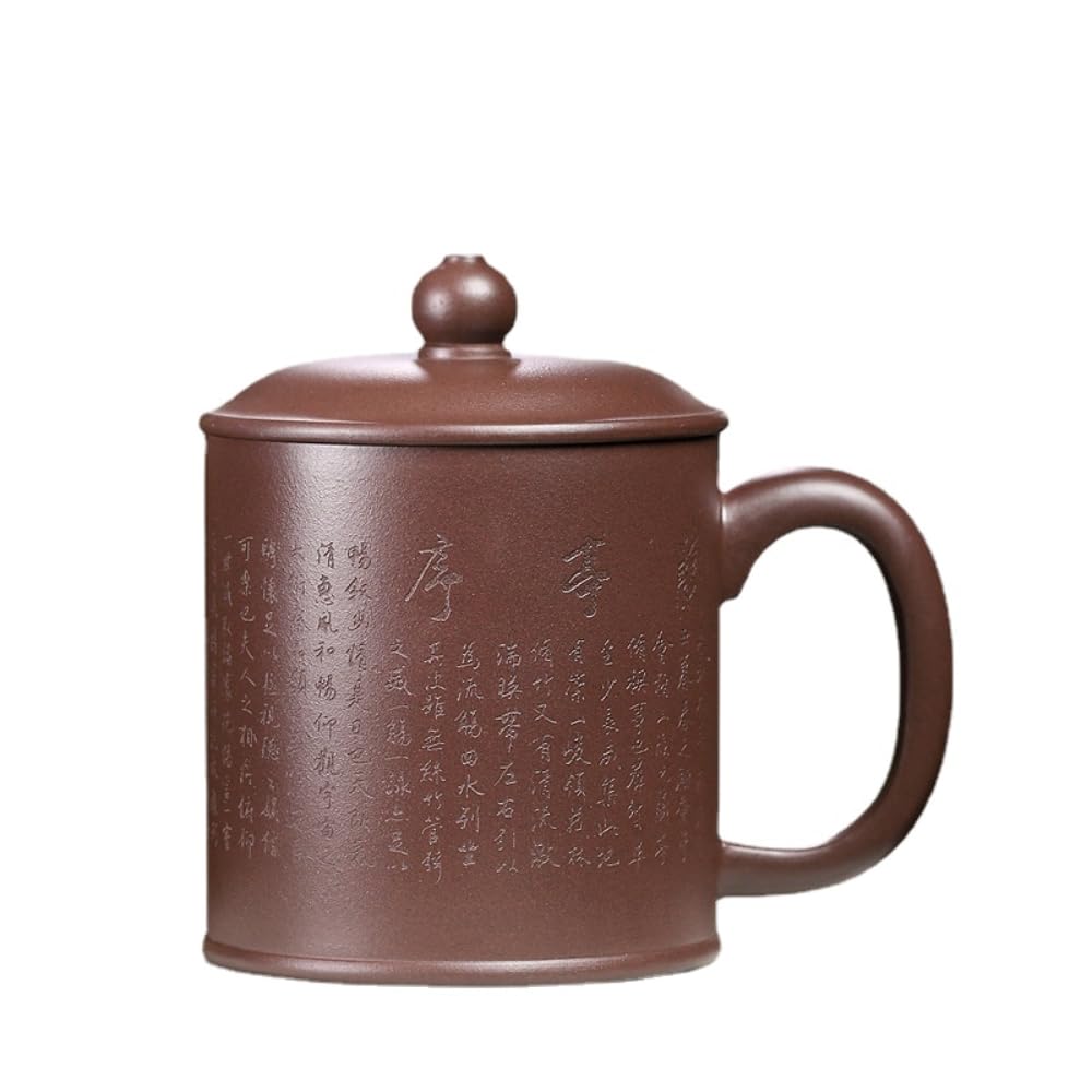 Filiżanka do herbaty z fioletowej glinyChińska filiżanka do herbaty Kung Fu Kubek do kawy, dla kobiet Spotkanie przy herbacie Popołudniowa herbata Filiżanka do herbaty 500 ml Fioletowy kubek z piaskie