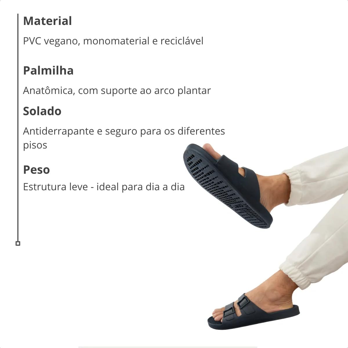 LINUS - Sandália Unissex - Sandálias Slip On, Confortável e Resistente, Fácil de Limpar, Vegano, Material 100% Reciclado - Baunilha LINUS - Sandália Unissex - Sandálias Slip On, Confortável e Resistente, Fácil de Limpar, Vegano, Material 100% Reciclado - Baunilha