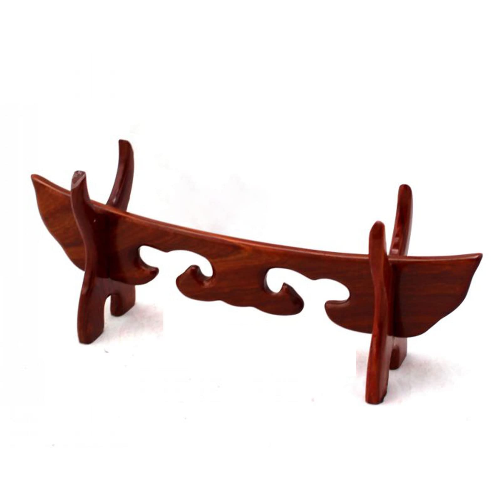 1 nivel, soporte de espada madera, cuchillo, estante artesanía, adorno mesa - Wengue 24cm(Red Sandalwood 29.5cm)