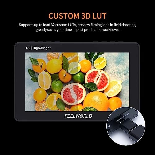 FEELWORLD F5PROX kamera Field Monitor 5,5 cala 1600 Nit ekran dotykowy 3D LUT 1920 x 1080 IPS 4K HDMI DSLR Camera Monitor F970 zewnętrzny zestaw montażowy