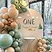 GIOGUK One Happy Camper Decal - Camping 1st Birthday Party Decorations Stickers, Forest Adventure Party Decoration Supplies Wall Stickers, Balloon Arch and Backdrop Decoration Camping Sign Wall Decal