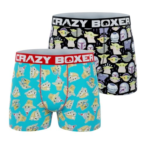 CRAZYBOXER Men's Underwear The Mandalorian Resistant Boxer Brief Original (2 PACK)