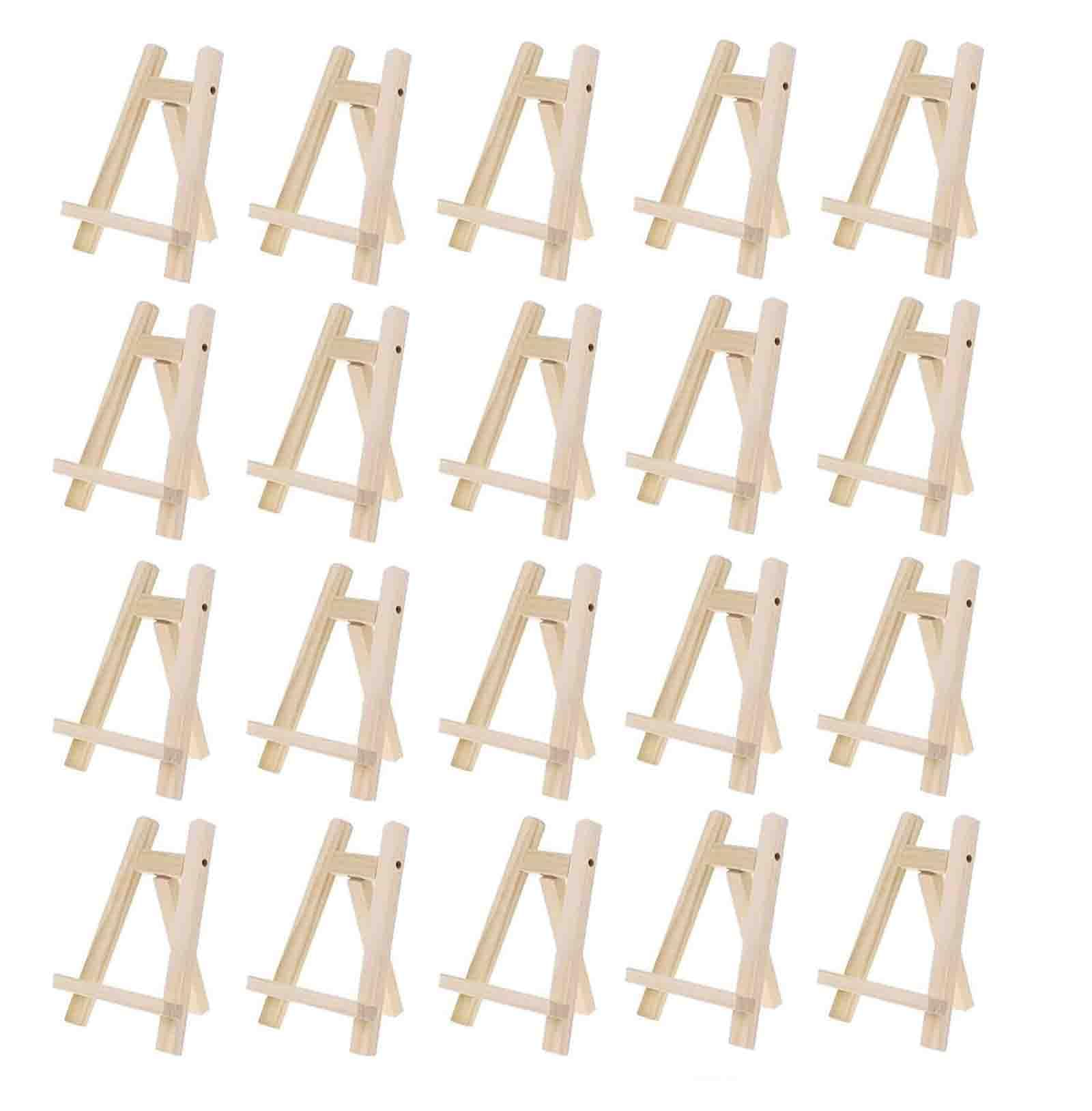 Mini drewniana sztaluga, stojak wystawowy dla artystów, sztaluga drabinkowa do prac plastycznych dla dzieci,20pcs,20 * 30cm