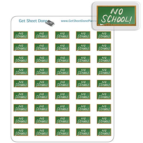 NO SCHOOL PLANNER STICKERS Reminder Stickers Icon Bullet Hobonichi Journal Diary Organiser Calendar