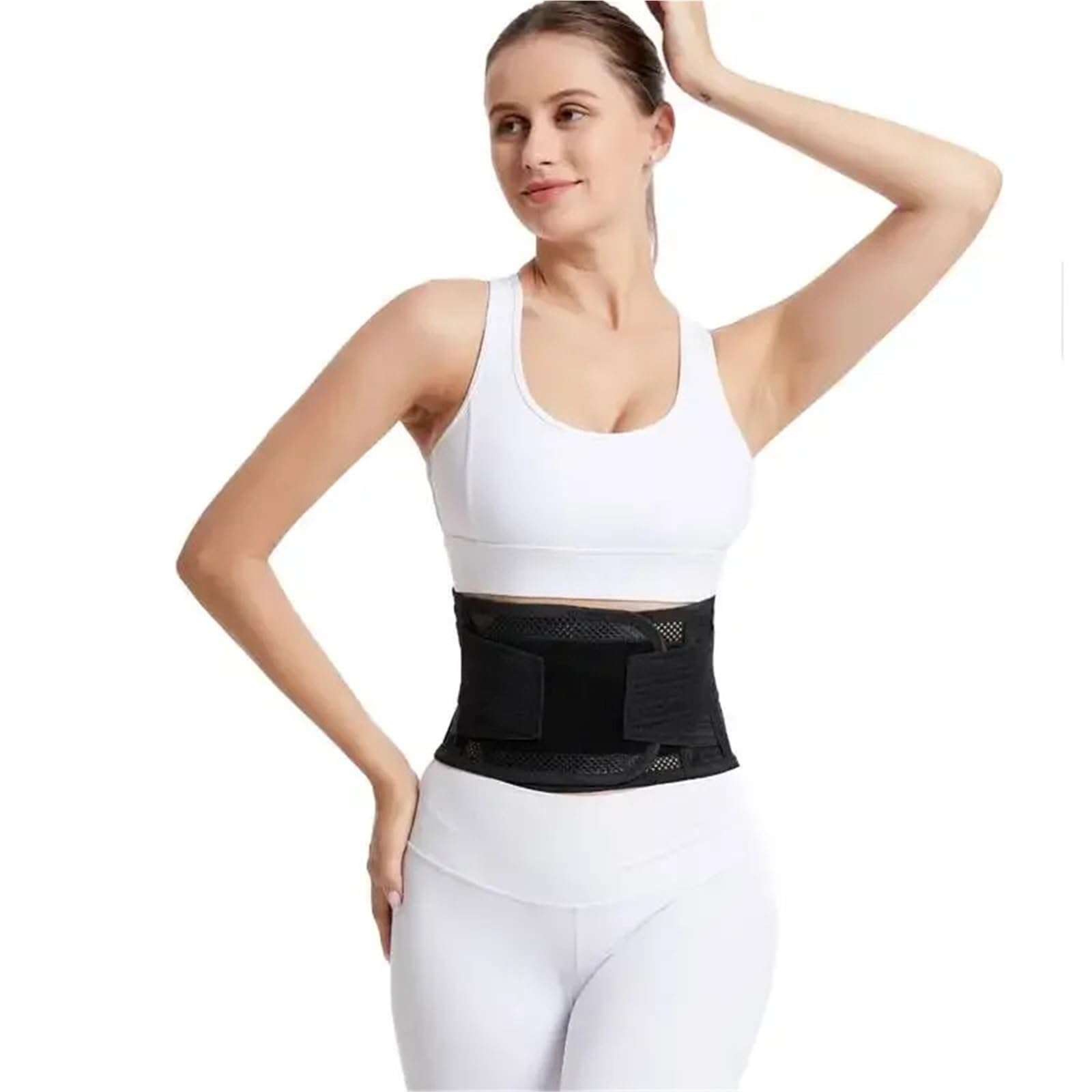 Fascia Lombare Supporto Cintura di supporto lombare traspirante con cinghie regolabili for la parte inferiore della vita(M)