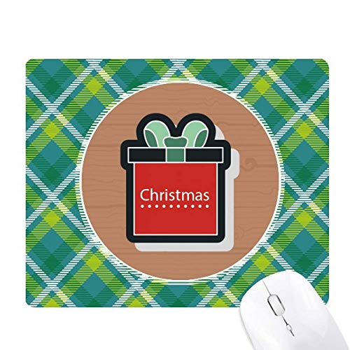Tapis de souris de Noël cartoon avec grille verte et pixel art