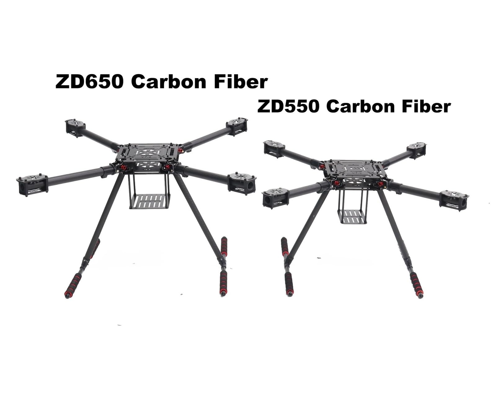 Estructura De Cuadricóptero De Fibra De Carbono De 550 Mm/650 Mm Con Patín De Aterrizaje Y Plataforma For Construcción De Drones.(ZD550)