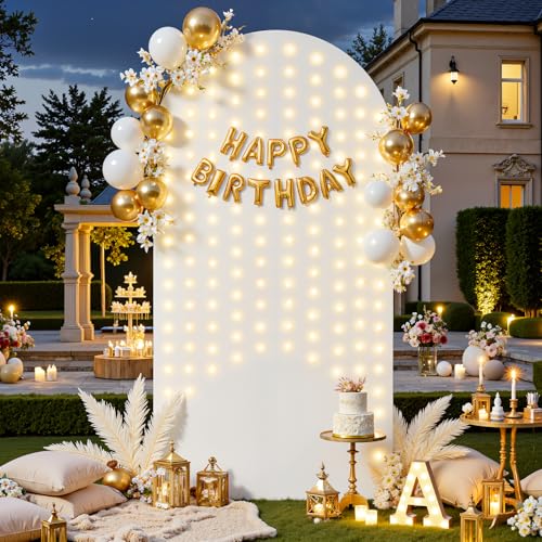 Cubierta blanca para fondo con luces para arco 7.2FT miniatura 2