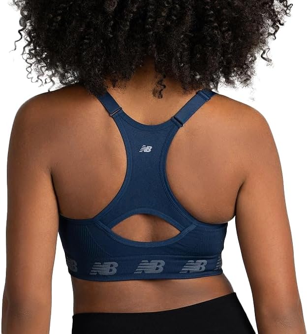 New Balance Women's Seamless Core Cami Sports Bra, Medium Impact, Women's Activewear Gym Bras, Removable Pads, Workout Set
