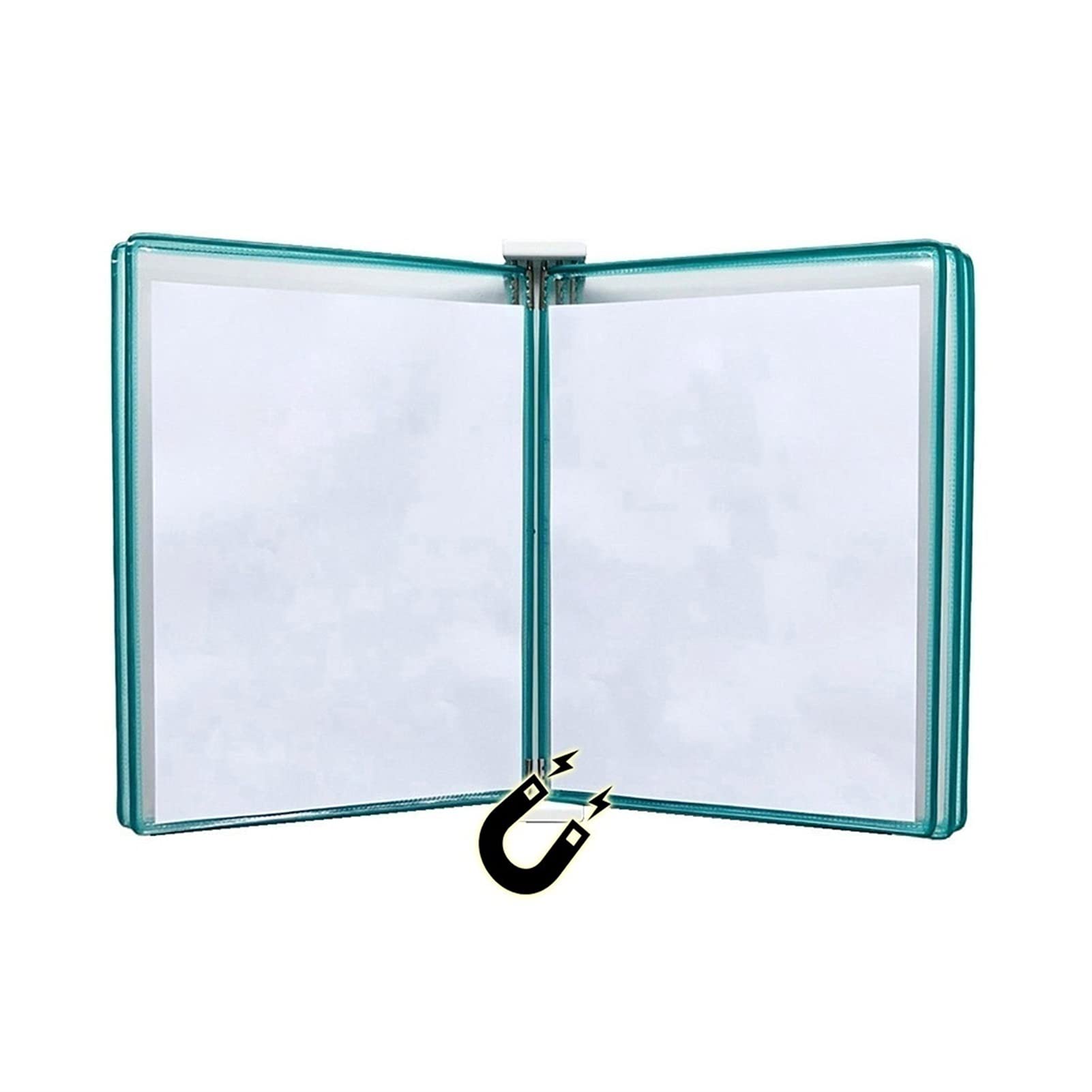 Zxffhdhjh Green Display Folder， File A3 Display Wall Folder -, [16.53Inch×11.69Inch] 10 Pockets, Attached To Metal Device(Green)