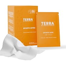 TERRA Sports Wipes | Post-Workout Cleansing & Cooling Relief | Dead Sea Salt, Menthol, Camphor & Witch Hazel | Plant-Based, Biodegradable & Gym-Ready | 30 Individually Wrapped Sachets