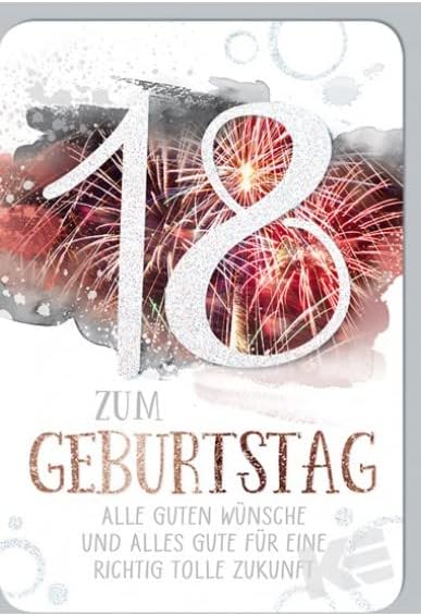 Gluckwunschkarte Zum 18 Geburtstag