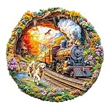 puzzle train en bois alphabet 🧩【Paysage 3D à l’oeil nu】:Gravures sur bois irrégulières,design unique,Présentation d'images visuelles 3D à l'aide d'un plan.Vous permettre de profiter de la beauté 3D dans le processus d’assemblage de puzzles en bois. Inspiré par de belles et mémorables scènes de la vie.