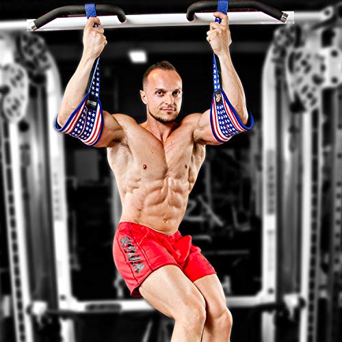 DMoose Fitness Hanging Ab Straps for Abdominal Muscle Building and Core Strength Training, Adjustable Arm Support for Ab Workouts, Padded Gym Equipment for Men and Women