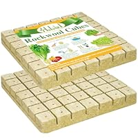 Halatool 98 Stück Steinwolle Anzucht 4x4x4cm Steinwolle Würfel, Rockwool Cube für hydroponic anzucht,Bodenlose Anzucht Setzlinge Stecklinge Klonpflanzen,erdlose Kultivierung, Klonpflanzen, Keimung