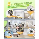 Electric Spin Scrubber with Solution Tank, Cordless Handheld Power Brush - Image 3