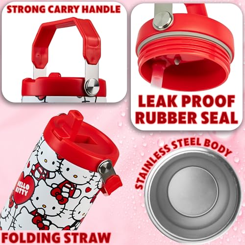 Image of Get Trend Hello Kitty Sanrio Tumbler with Straw 30oz Girls Teens Women Insulated Cup with Lid Travel Mug for School, Sports, Kawaii Gifts for Girls (Aop Hello Kitty)