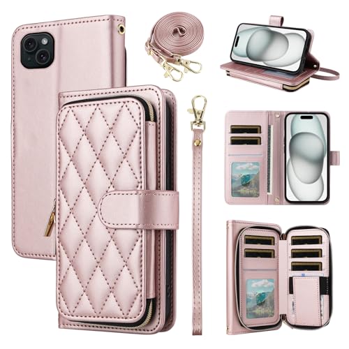 Coque intégrale iPhone 15 Plus en cuir synthétique idéal pour voyager léger