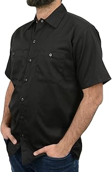 Amazon.com: Milwaukee Leather MDM11669 Men's Black Button Up Heavy