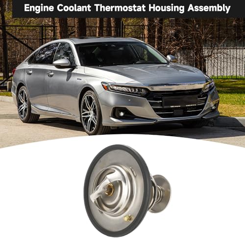 Engine Coolant Thermostat Housing Assembly - Compatible for Honda Accord 3.0L V6 - Gas 2002-2004 (EX, LX) - Replace Part 19301-P8E-A10 - Thumbnail 2