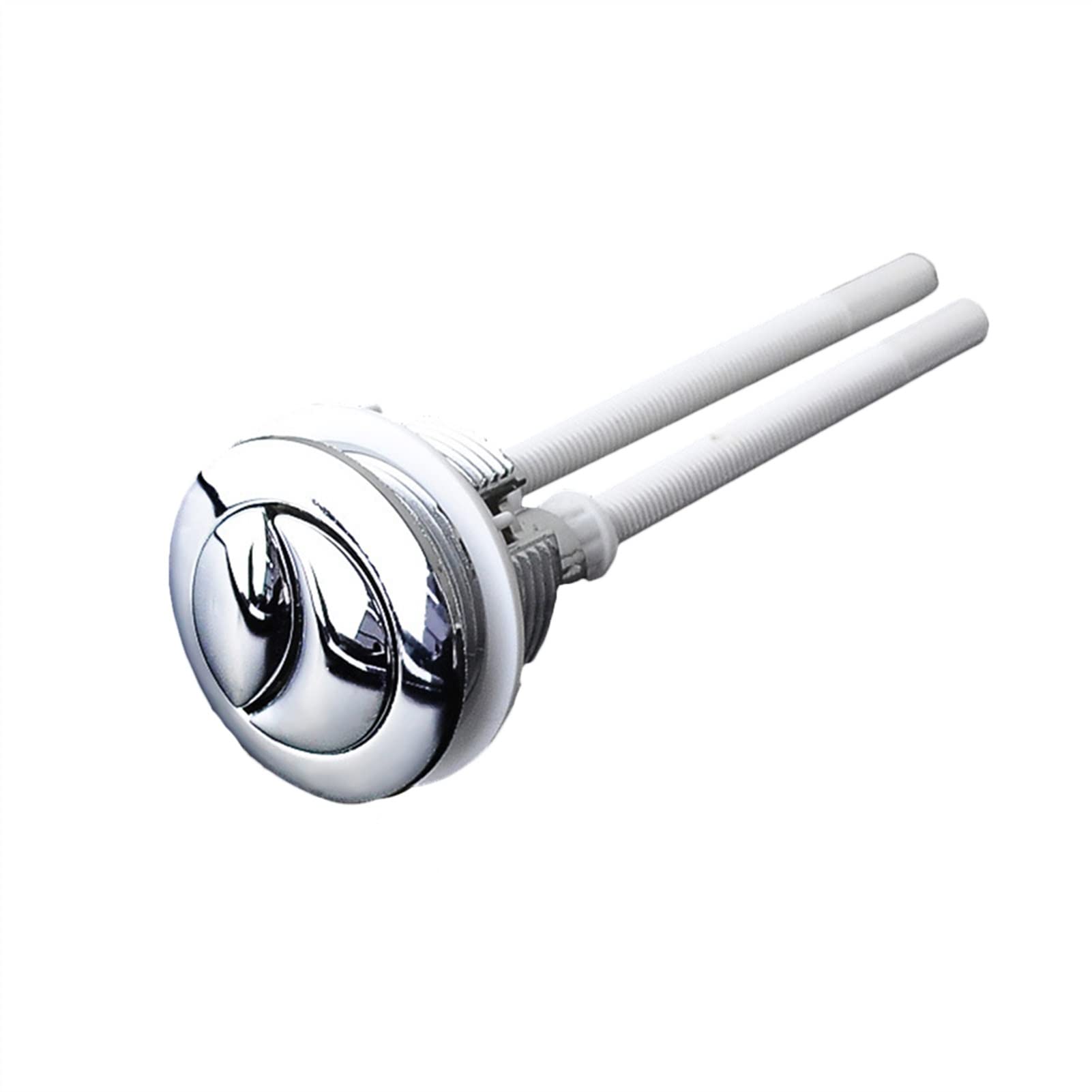 Water Tank Push, Toilet Button Dual Flush Round Head Electroplating Water Tank 38mm Silver
