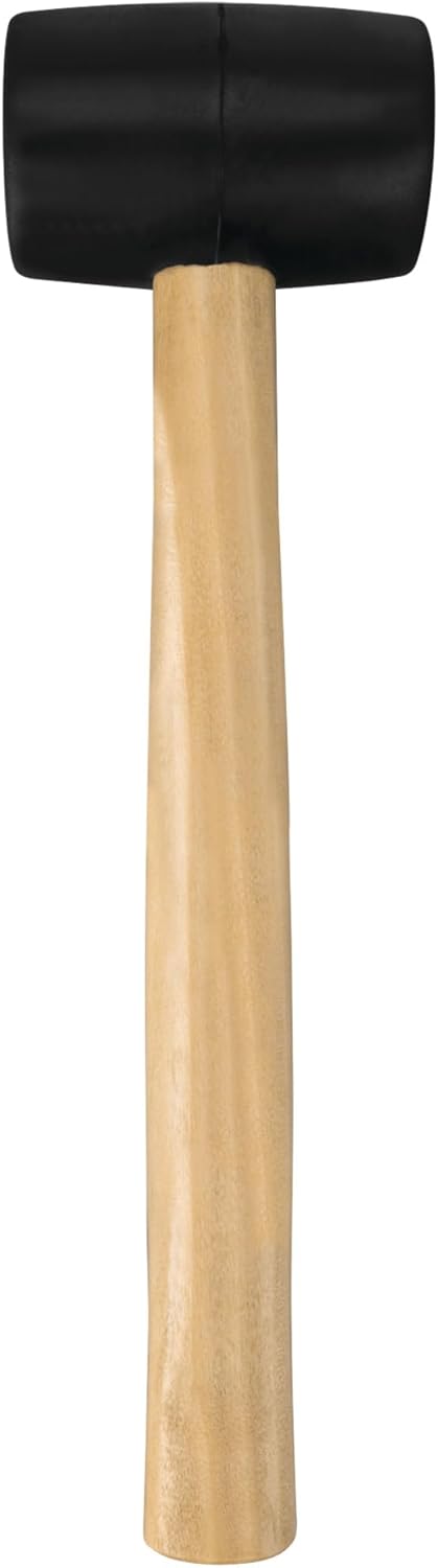 Performance Tool 1129 Rubber Mallet - Durable Head with Wood Handle, Ideal for Non-Marring Applications and General Purpose Use
