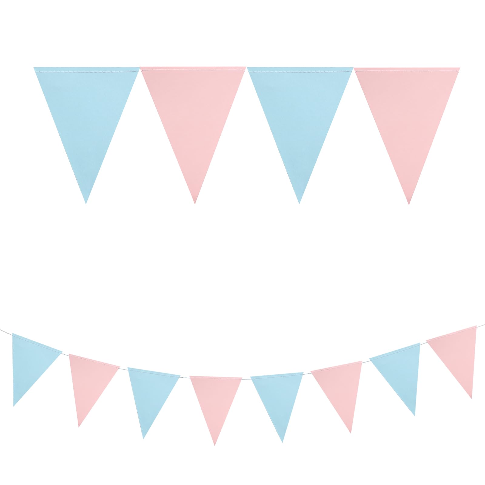 32Ft Navy Blue White Galaxy Party Decorations Royal Triangle Flag Pennant Bunting Fabric Garland