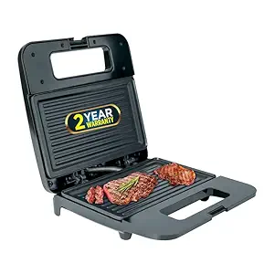 iBELL SM410N Sandwich Maker with Non Stick Sandwich Plates Grill & Toast, Electric, Nonstick, 800 Watt (Black)