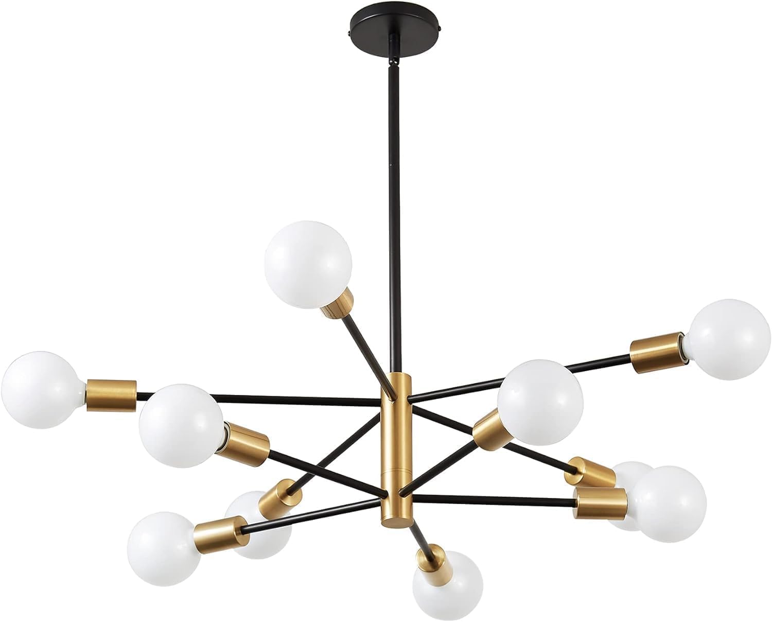 Home Decoration Ceiling -10 Bulb Chandelier Black Golden - Mixed Metal Light - Modern Chandelier - Hanging Lamp - Ceiling Lights - Chandelier Black Golden... 3