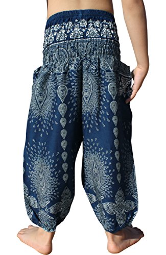 Image of Full Funk Rayon Smock Waist Child Lounging Comfortable Elephant Aladdin Pants