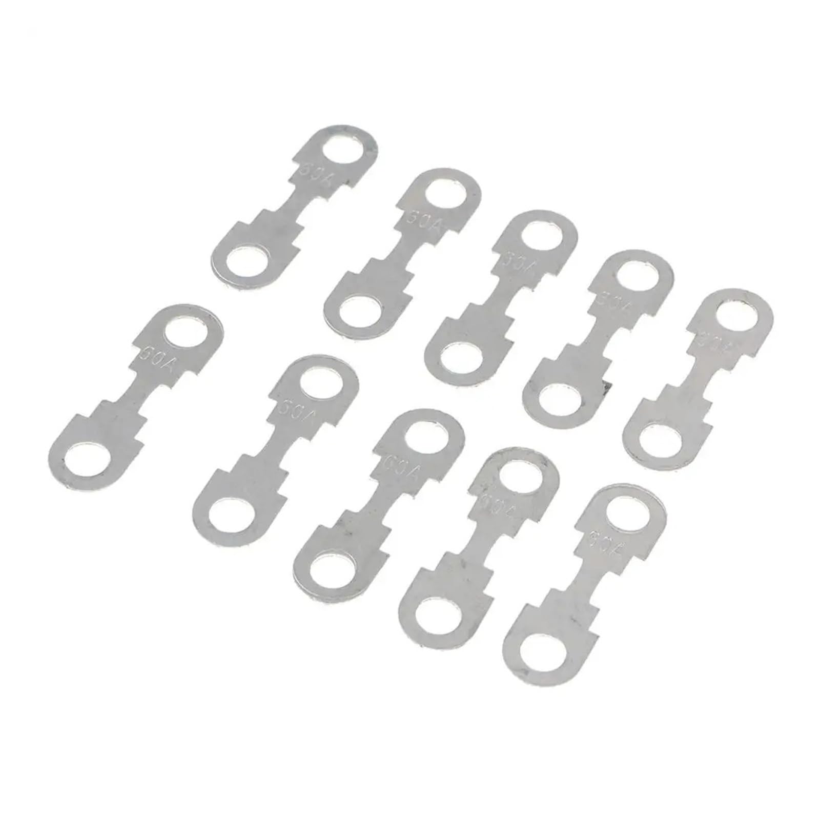 10Pcs 30-50A 32V Flat Metal Auto Fuse for VW for Audi for Seat for Skoda for Ford(30A)