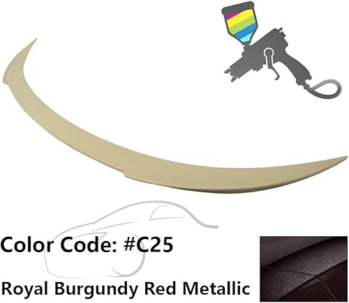 Miniatura 7 de IKON MOTORSPORTS Alerón de maletero compatible con BMW Serie 6 F12 2012-2018, estilo V, pintado #A17 Havanna Metallic ABS trasero