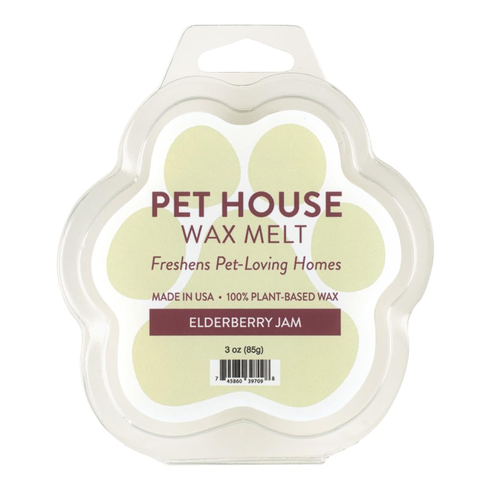 Pet House Elderberry Jam Wax Melts - Long-Lasting Scented Fall Wax Melts for Warmer, Plant Based, Pet Friendly Pack of 2