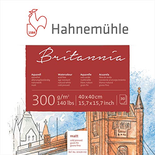 Hahnemühle Quattro 300gsm le bloc artistique 40x40cm en coton pour lavis parfaits