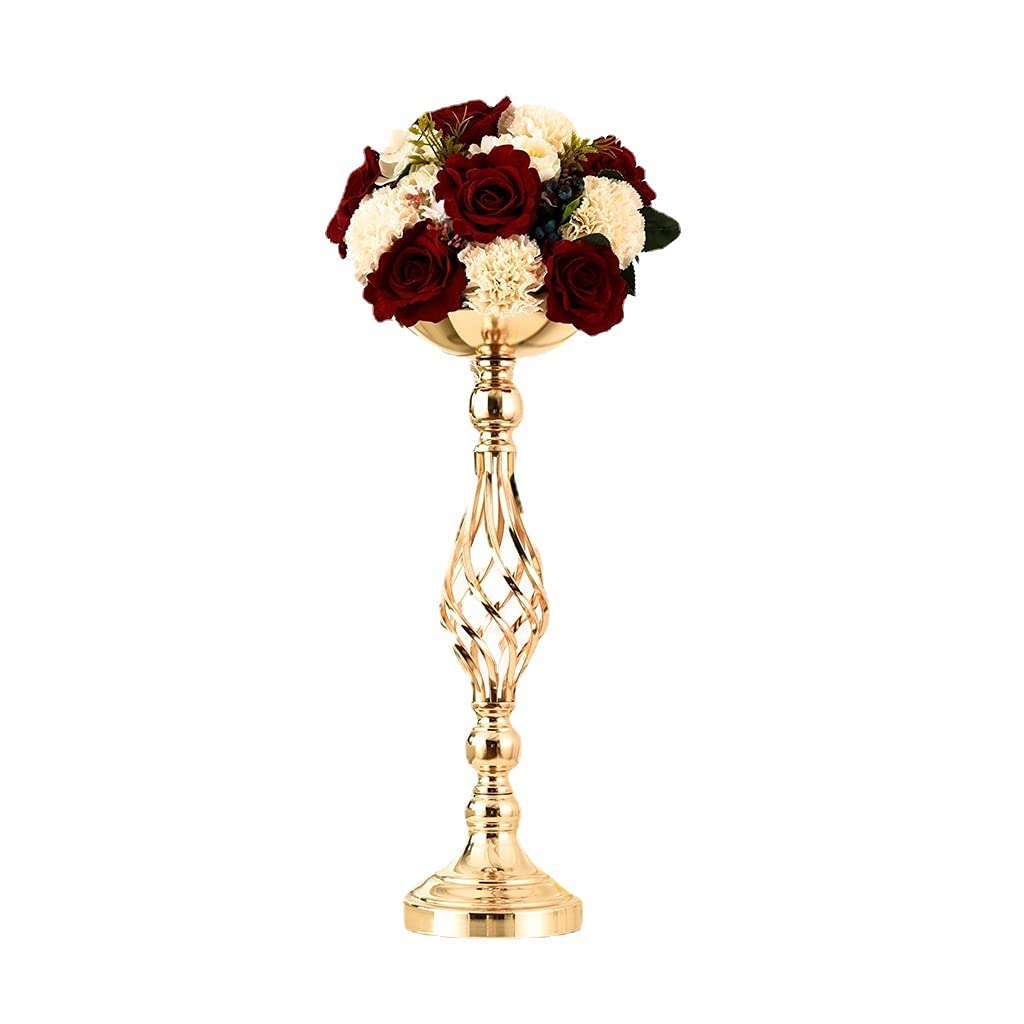 Chandeliers d'or porte-bougies créatives stands de fleurs pour accessoires de mariage