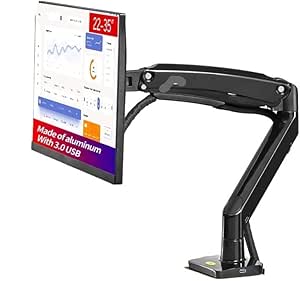 Amazon.com: F100A Monitor Desk Mount Full Motion 360 Rotate Swivel ...