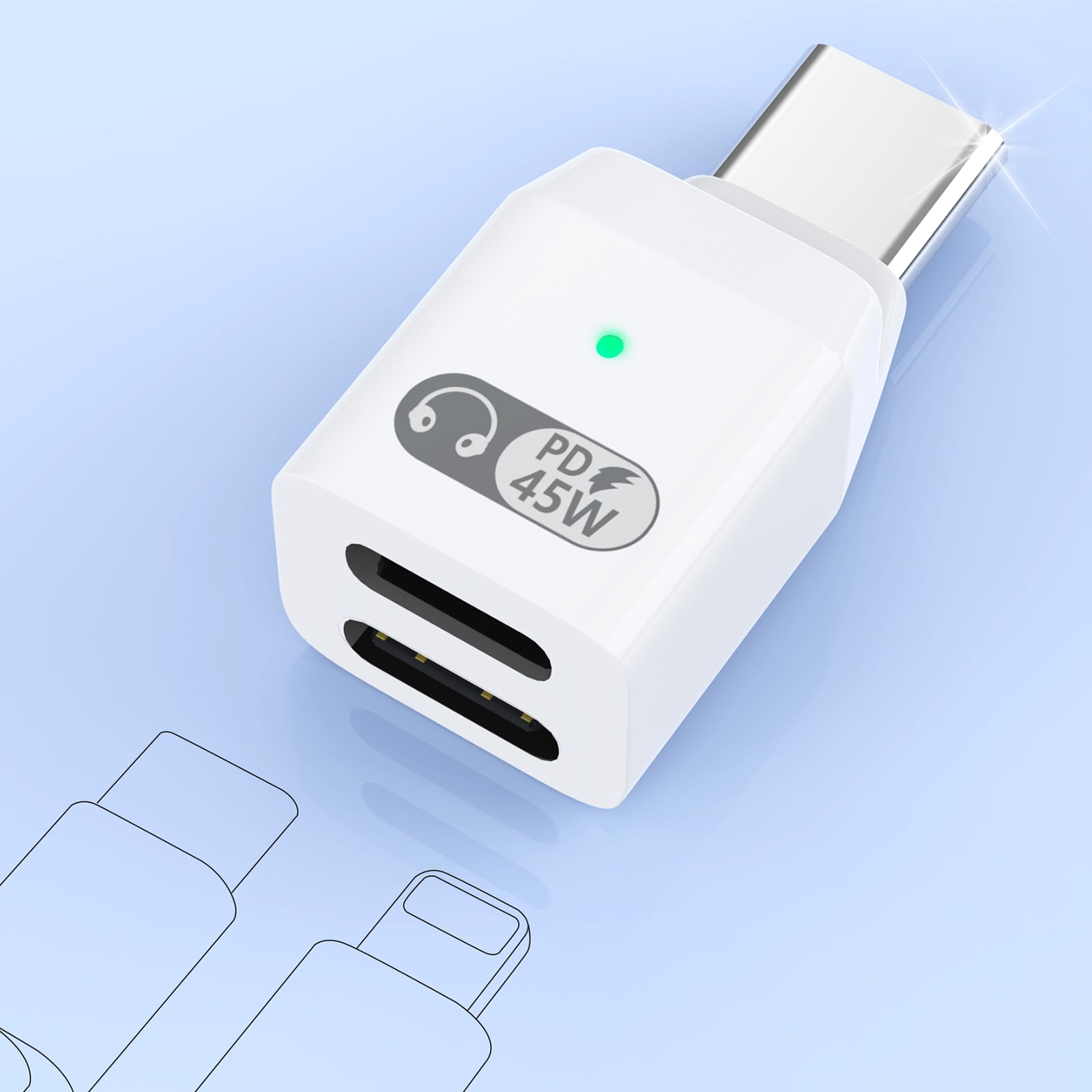 SinLoon Adattatore per jack per cuffie USB C, audio 2 in 1 di tipo C e cavo per cuffie a ricarica rapida 100 W, cavo adattatore audio aggiuntivo 2 in 1 USB- C SinLoon Adattatore per jack per cuffie USB C, audio 2 in 1 di tipo C e cavo per cuffie a ricarica rapida 100 W, cavo adattatore audio aggiuntivo 2 in 1 USB- C