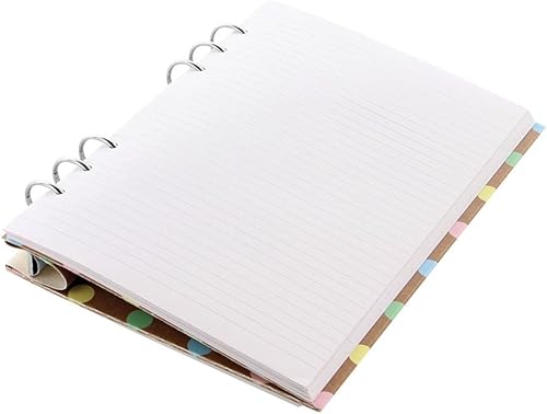 Miniatura 10 de Filofax Cuaderno de notas clásico recargable, negro, personal (6.75 x 3.75 pulgadas) a rayas, páginas de notas lisas y cuadrilares, planificador sin
