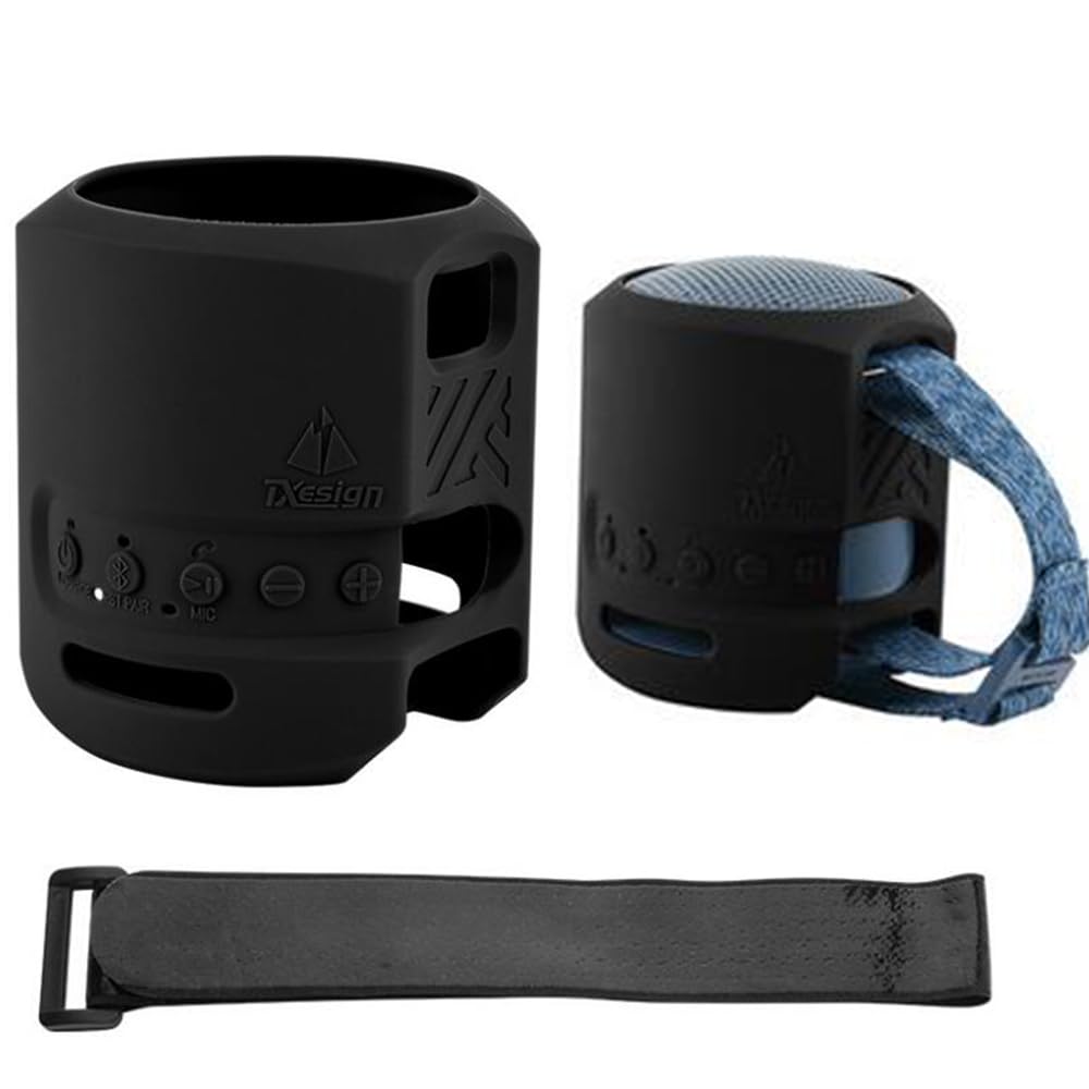 Coyktonty Silicone Cover Case for Sony SRS-XB13/SRS-XB100 Extra BASS Wireless Portable Compact Speaker, Protective Skin Sleeve Shell for Sony SRS-XB13/SRS-XB100 Speaker Accessories (Black)