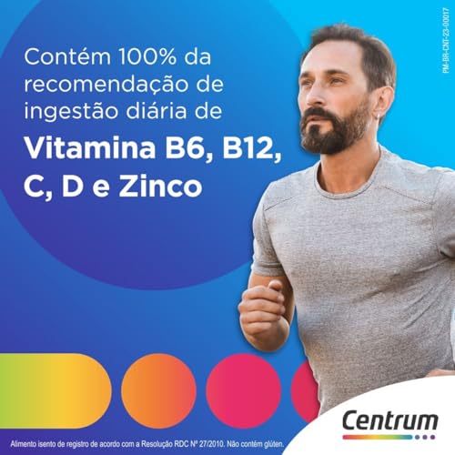 Centrum Homem Multivitamínico Adulto com Vitamina D e Vitamina B12, 150 Comprimidos