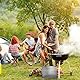 Relaxdays Ascheeimer eckig, Aschekasten mit Deckel, 15 l, verzinkter Stahl, Aschebehälter für Kamin, Grill, Ofen, silber