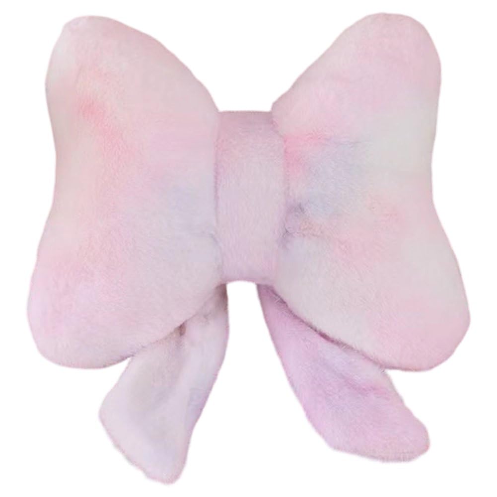 Caeanhi Bow Pillow, Soft Plush Bowknot Cushion, Decorative Cushion Back Support Back Pillows for Car Seat Office Sofa Bedroom