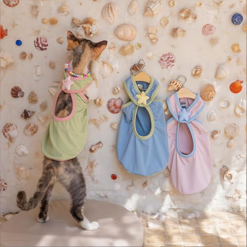 Robe en maille pour chat Sphynx Devon Rex respirante verte - 4