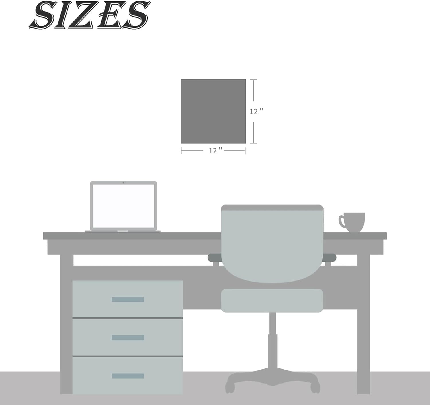 TAR TAR STUDIO Abstract Blue Flower Canvas Wall Art - Unframed Print, Modern Botanical Painting, Decor for Bedroom Living Room Office, Minimalist Floral Artwork 12x12 Inch