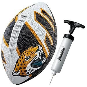 Franklin Sports NFL Jacksonville Jaguars Football – Youth Football – Mini 8.5″ Rubber Football – Perfect for Kids – Team Logos and Colors!