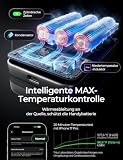LISEN Qi2.2 MagSafe Powerbank, 25 W, 10 000 mAh, 45 W, PD, szybkie ładowanie, laptop powerbank do laptopów MacBook Air i USB-C, dopuszczenie do lotu, ogniwa cylindryczne, zdejmowany kabel USB-C