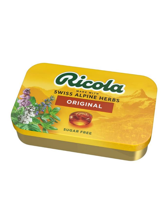 Ricola Original Sugar Free Swiss Alpine Herbs Lozenges, Hard Candy, 75g Tin