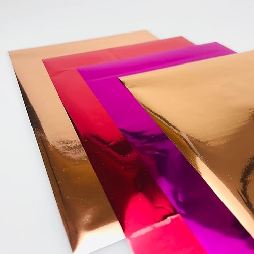 Miniatura 8 de 50 hojas de transferencia de aluminio para Cricut Joy Maker 3 2 1/Cricut Explore 3 2/Air 2 3/Cameo (no requiere calefacción) DIY Rese Gold Ruby